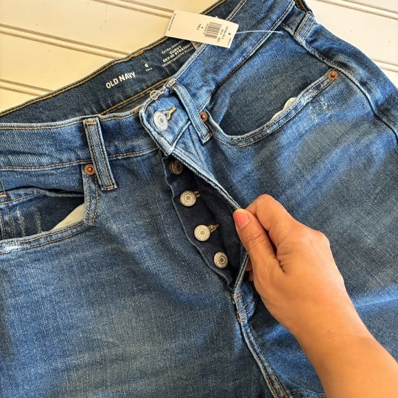 Old Navy 6 Tal EXTRA HIGH-RISE
CURVY
SKY-HÌ STRAIGHT SECRET-SMOOTH POCKETS - Picture 8 of 11